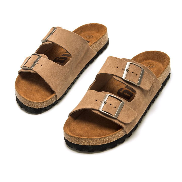 Sandàlies Mustang adam marrons amb tancament ajustable - Querol online