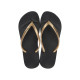 CHANCLAS DE MUJER IPANEMA ANATOMICA TAN FEM BLACK/GOLD - Querol online