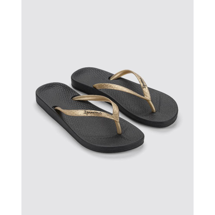 CHANCLAS DE MUJER IPANEMA ANATOMICA TAN FEM BLACK/GOLD - Querol online
