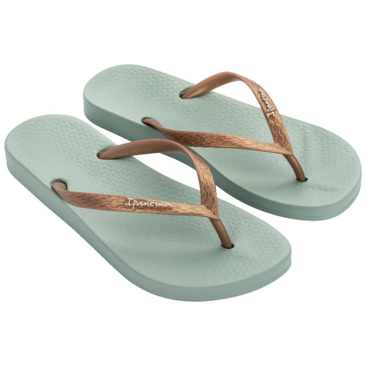 CHANCLAS DE MUJER IPANEMA ANATOMICA TAN FEM GREEN/GOLD - Querol online