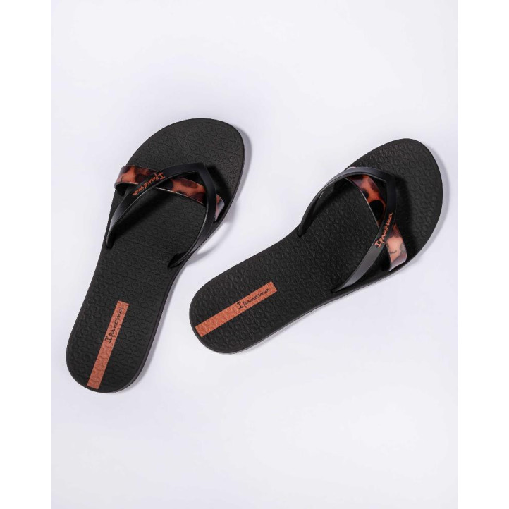 CHANCLAS DE MUJER IPANEMA KIREI CHIC FEM BLACK/BROWN - Querol online