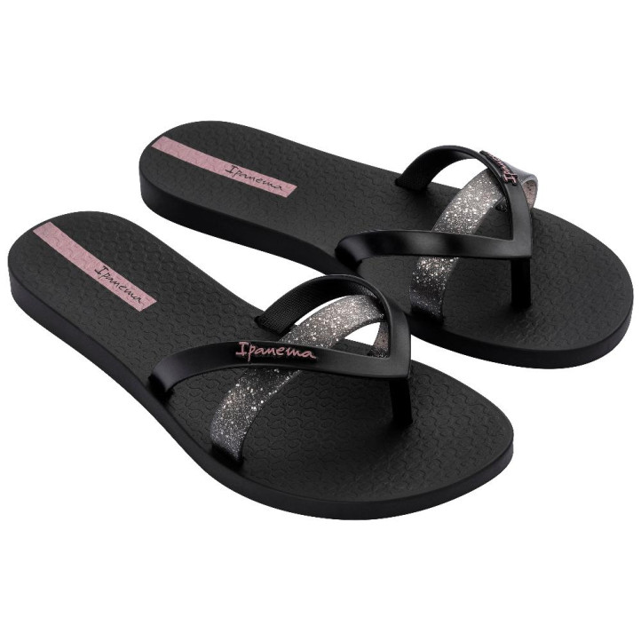 CHANCLAS DE MUJER IPANEMA KIREI CHIC FEM BLACK/GLITTER - Querol online
