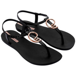 CHANCLAS DE MUJER IPANEMA CLASS STYLISH SANDAL FEM NEGRO DORADO - Querol online