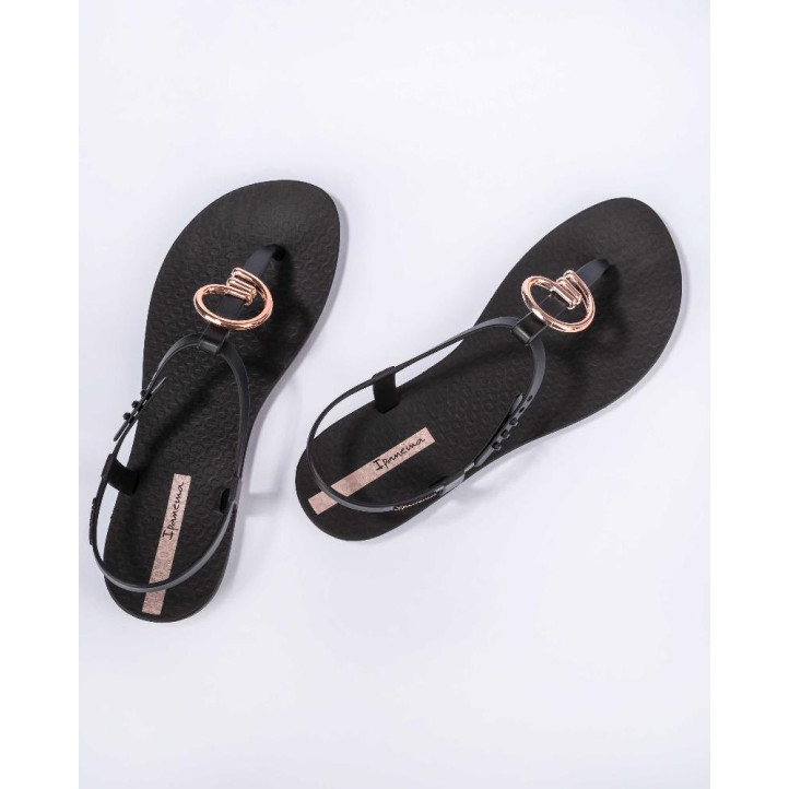 CHANCLAS DE MUJER IPANEMA CLASS STYLISH SANDAL FEM NEGRO DORADO - Querol online