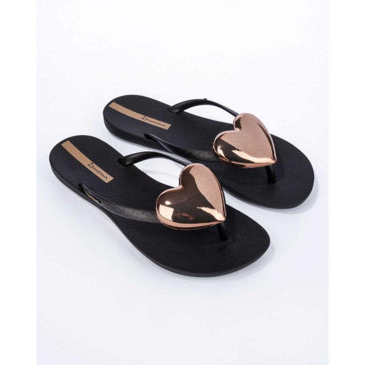 CHANCLAS DE MUJER IPANEMA MAXI FASHION IV FEM BLACK/BRONZE - Querol online