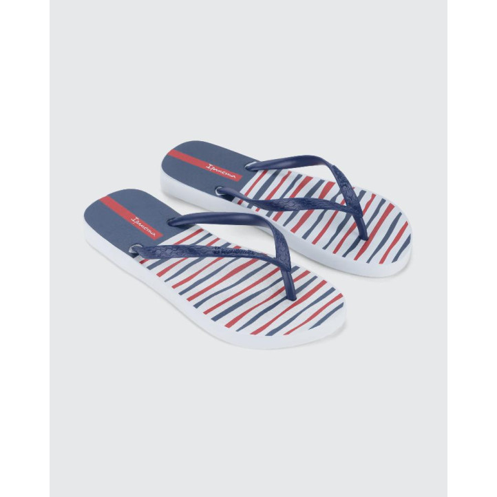 CHANCLAS DE MUJER IPANEMA CLASSICA HAPPY XII FEM WHITE/BLUE - Querol online