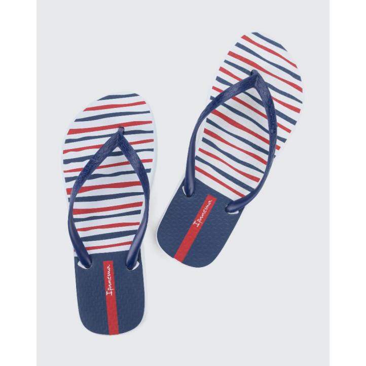 CHANCLAS DE MUJER IPANEMA CLASSICA HAPPY XII FEM WHITE/BLUE - Querol online