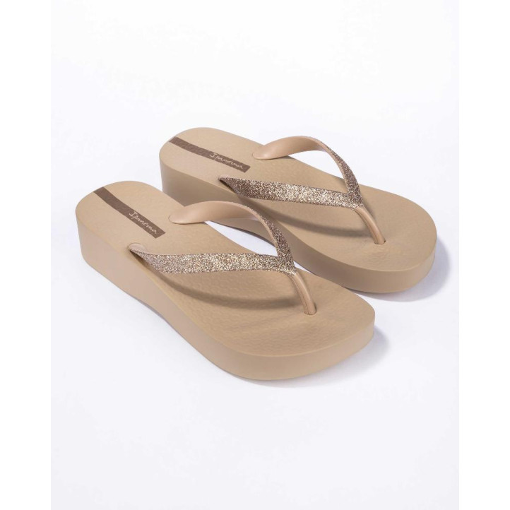 CHANCLAS DE MUJER IPANEMA MESH CHIC PLAT FEM BEIGE - Querol online