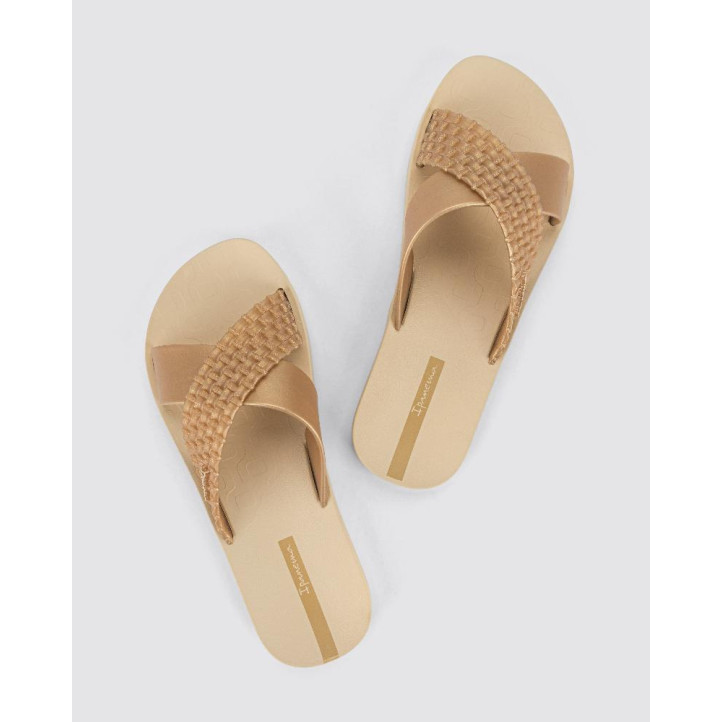 CHANCLAS DE MUJER IPANEMA SENSE SLIDE FEM BEIGE/GOLD - Querol online