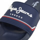 Chanclas Pepe Jeans slider original azules con detalles blancos y rojos - Querol online