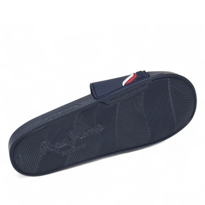 Xancles Pepe Jeans slider original blaves amb detalls blancs i vermells - Querol online