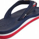 Chanclas Pepe Jeans west club azules con detalles blancos, rojos y marrones - Querol online