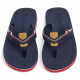 Chanclas Pepe Jeans west club azules con detalles blancos, rojos y marrones - Querol online