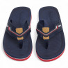 Chanclas Pepe Jeans west club azules con detalles blancos, rojos y marrones