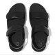 Sandalias cuña FITFLOP lulu adj negras brillantes con cierre con velcro - Querol online