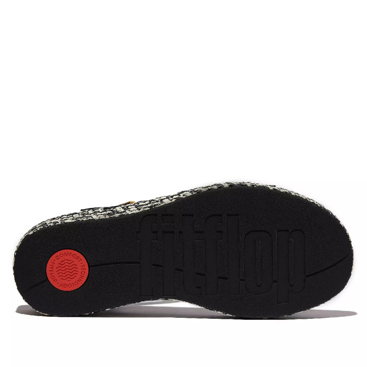 Sandàlies plataformes FITFLOP woven negres i blanques - Querol online