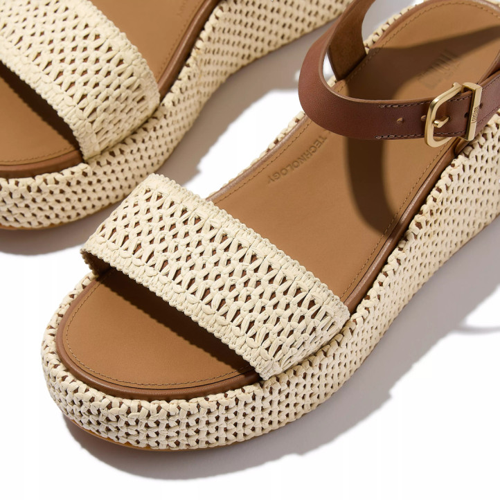 Sandalias plataformas FITFLOP woven beige - Querol online