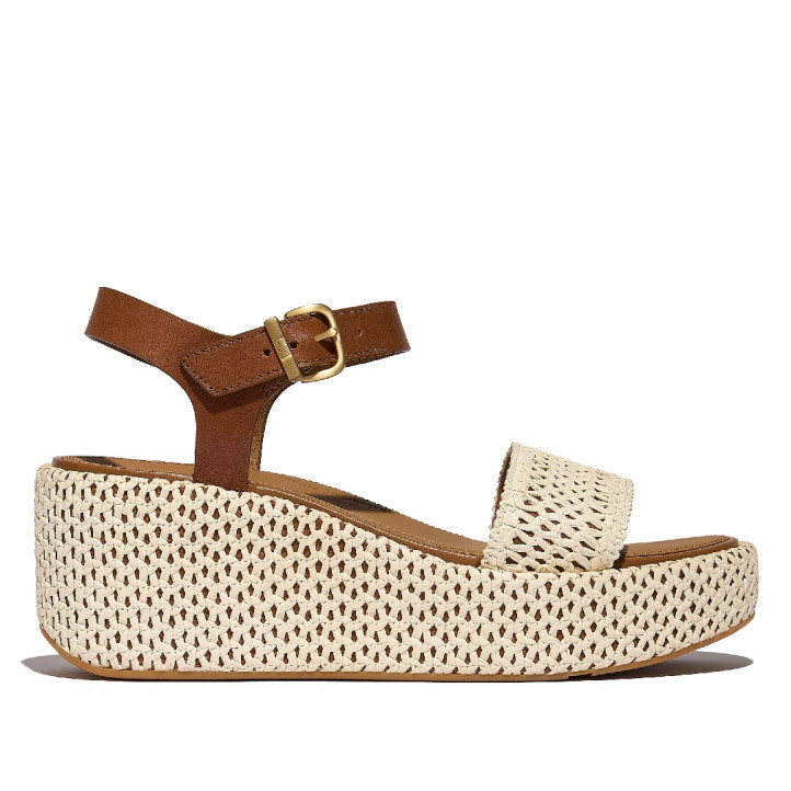 Sandalias plataformas FITFLOP woven beige - Querol online