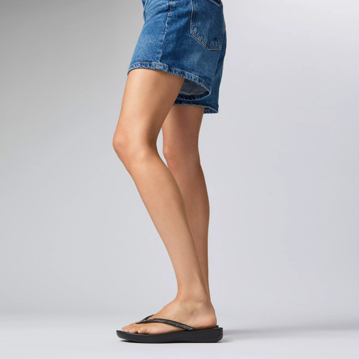 Chanclas FITFLOP iqushion multi crystal negras - Querol online