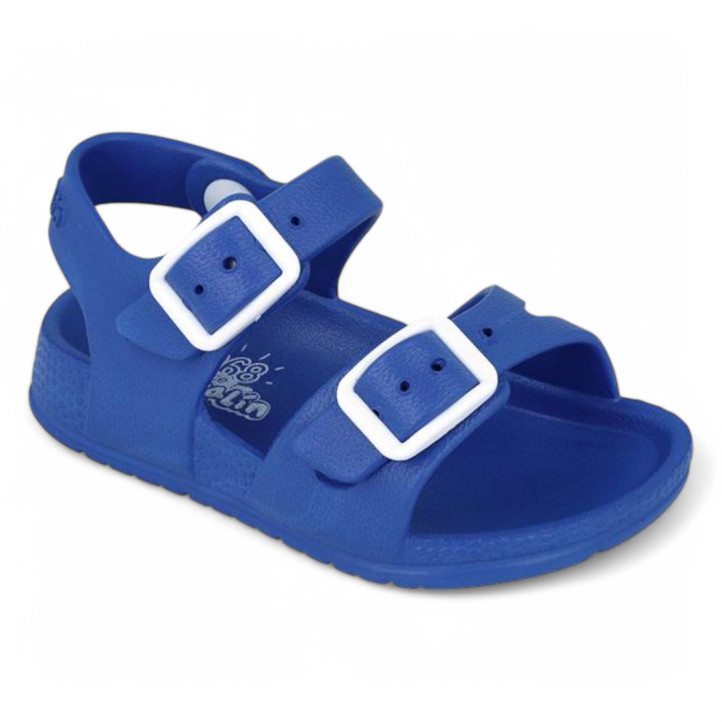 chanclas Garvalin 252850 azules con hebilla ajustable y cierre con botón - Querol online