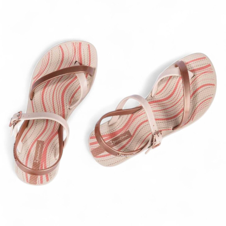 Chanclas Ipanema fashion sand x en beige metálico - Querol online