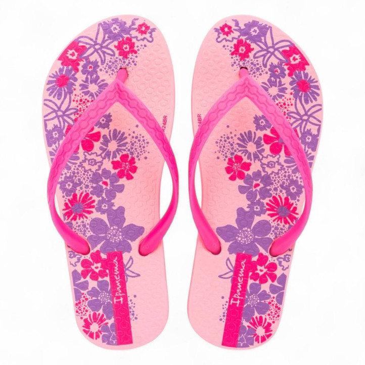 Chanclas Ipanema classic happy rosas y lilas con flores en la plantilla - Querol online