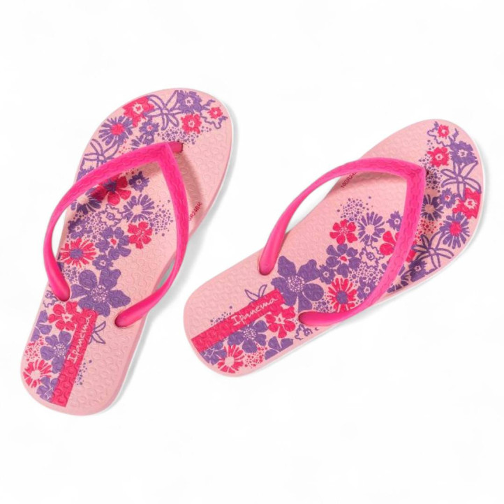 Chanclas Ipanema classic happy rosas y lilas con flores en la plantilla - Querol online