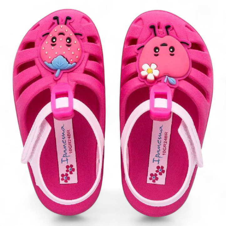 Chanclas Ipanema summer xiv en tonos rosas con manzana y fresa - Querol online