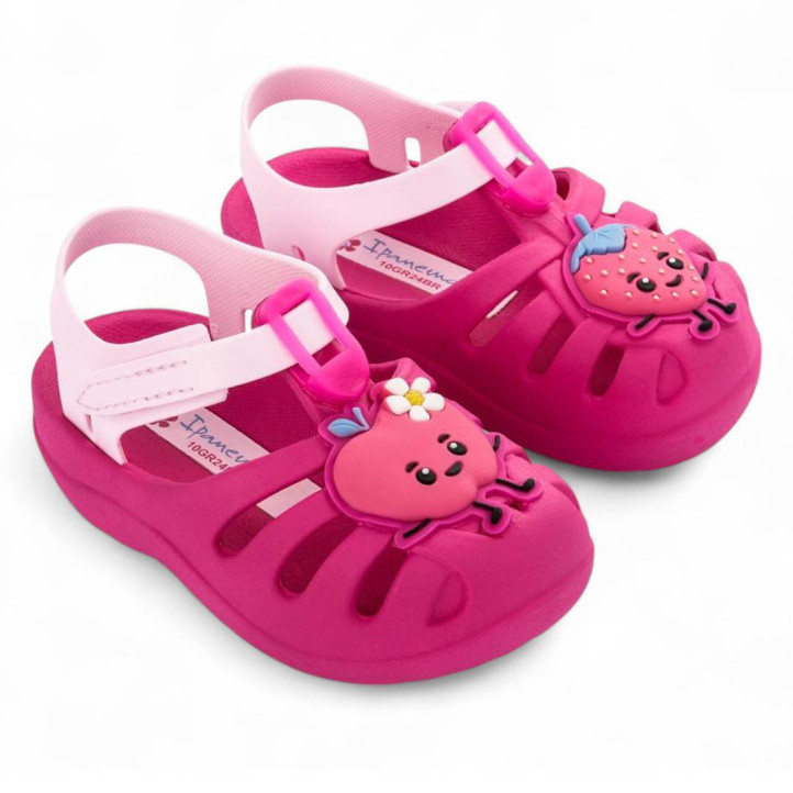 Chanclas Ipanema summer xiv en tonos rosas con manzana y fresa - Querol online