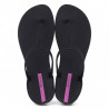 Chanclas Ipanema class basic negras con diseño trenzado