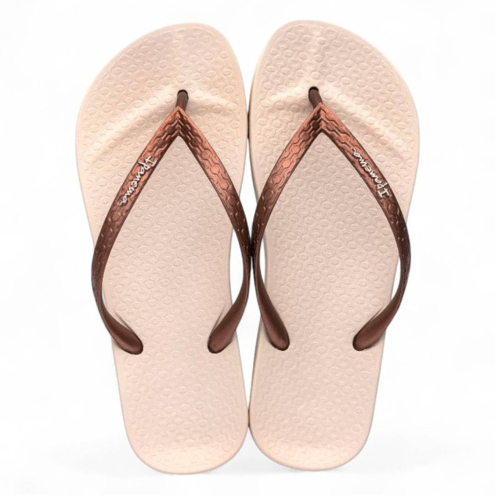 Chanclas Ipanema anatomica tan beige metalizado - Querol online