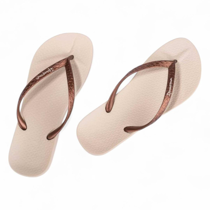 Chanclas Ipanema anatomica tan beige metalizado - Querol online