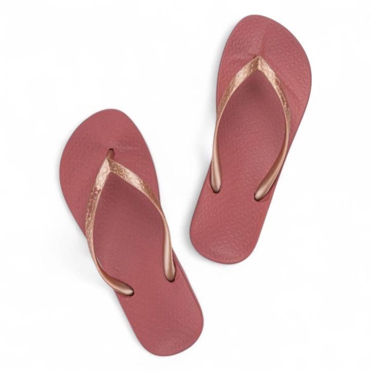 Chanclas Ipanema anatomica tan roja metalizada - Querol online
