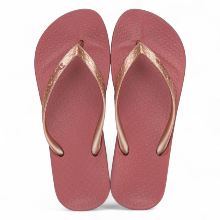 Chanclas Ipanema anatomica tan roja metalizada - Querol online