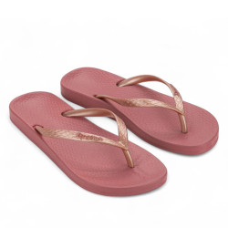 Chanclas Ipanema anatomica tan roja metalizada - Querol online