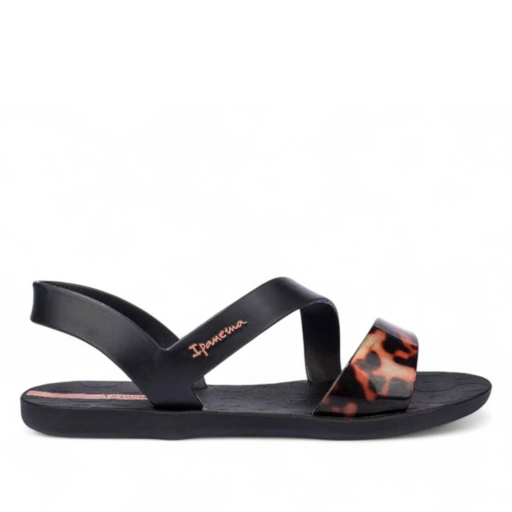 Chanclas Ipanema vibe sandal negras diseño carey - Querol online