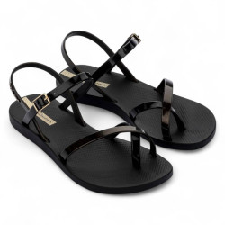 Chanclas Ipanema fashion sand viii negras y doradas - Querol online