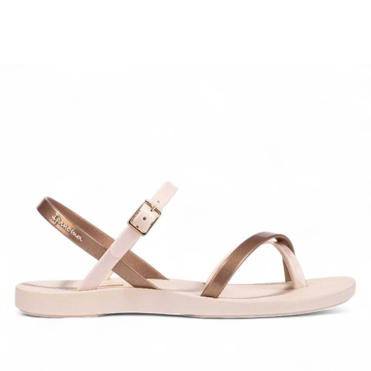 Chanclas Ipanema fashion sand viii beige y doradas - Querol online