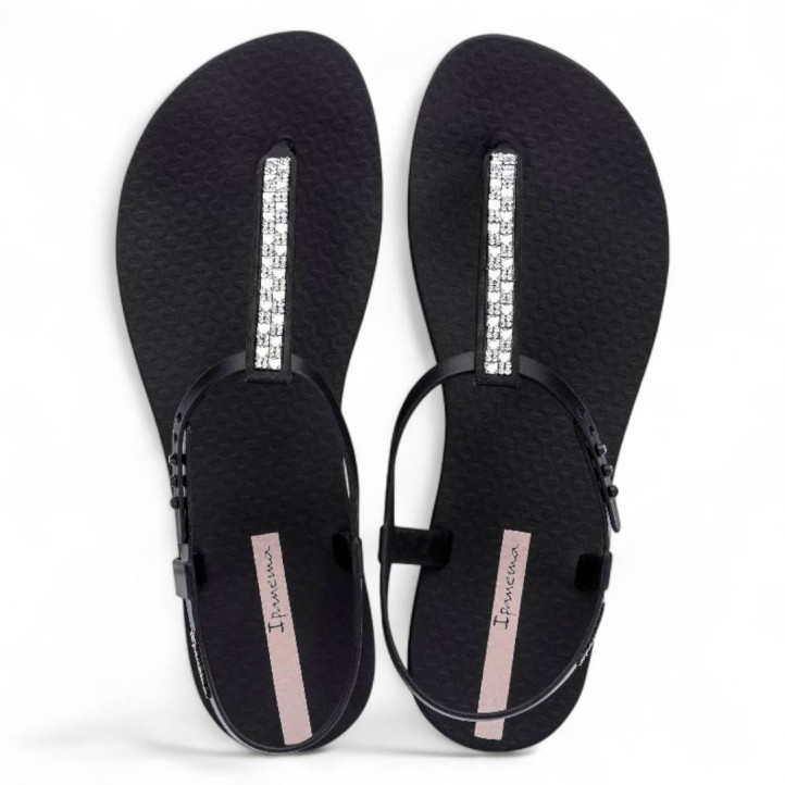 Xancles Ipanema class chic negres amb tira de glitter - Querol online