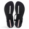 Chanclas Ipanema class chic negras con tira de glitter