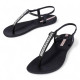 Chanclas Ipanema class chic negras con tira de glitter - Querol online