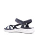 Sandalias planas Amarpies negras con rayas de colores estilo derpotiva - Querol online