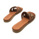 Sandàlies planes Mustang alysa marron animal print lleopard - Querol online