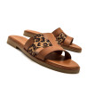 Sandàlies planes Mustang alysa marron animal print lleopard