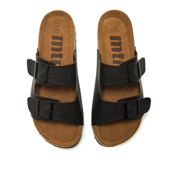Sandalias Mustang adam negras con cierre ajustable - Querol online