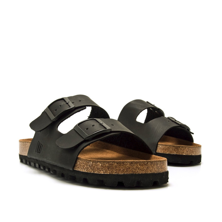 Sandalias Mustang adam negras con cierre ajustable - Querol online