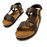Sandalias Mustang adam marrones con suela de corcho
