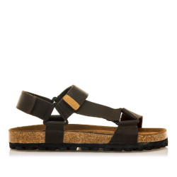Sandalias Mustang adam marrones con suela de corcho - Querol online