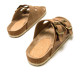 Sandàlies planes Mustang lazy marrons metalitzades tipus bio - Querol online