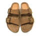Sandàlies planes Mustang lazy marrons metalitzades tipus bio - Querol online